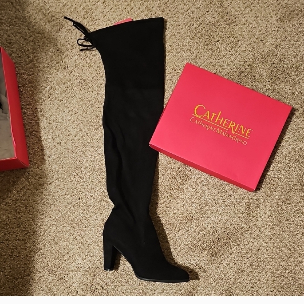 Catherine Malandrino Black Over-the-Knee Boots